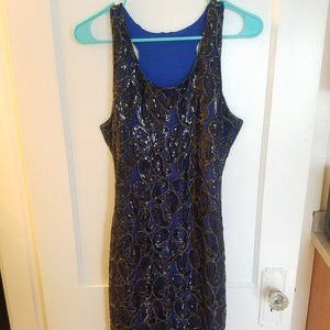 1920s Gastby Sequined Fringed Paisley Flapper dres